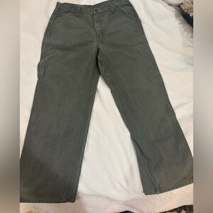 Carhartt Men's Dungaree Fit Washed Duck Utility Work Pant- 34x30- Moss Green